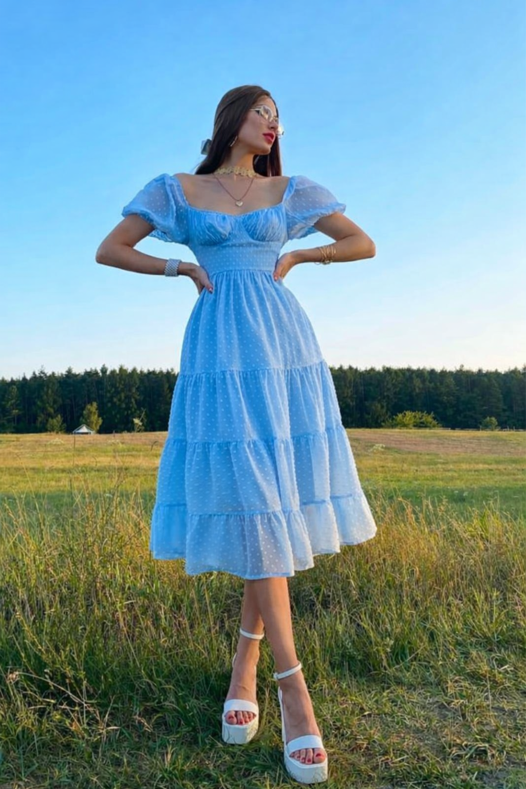 Azura Long Layered Frock Dress