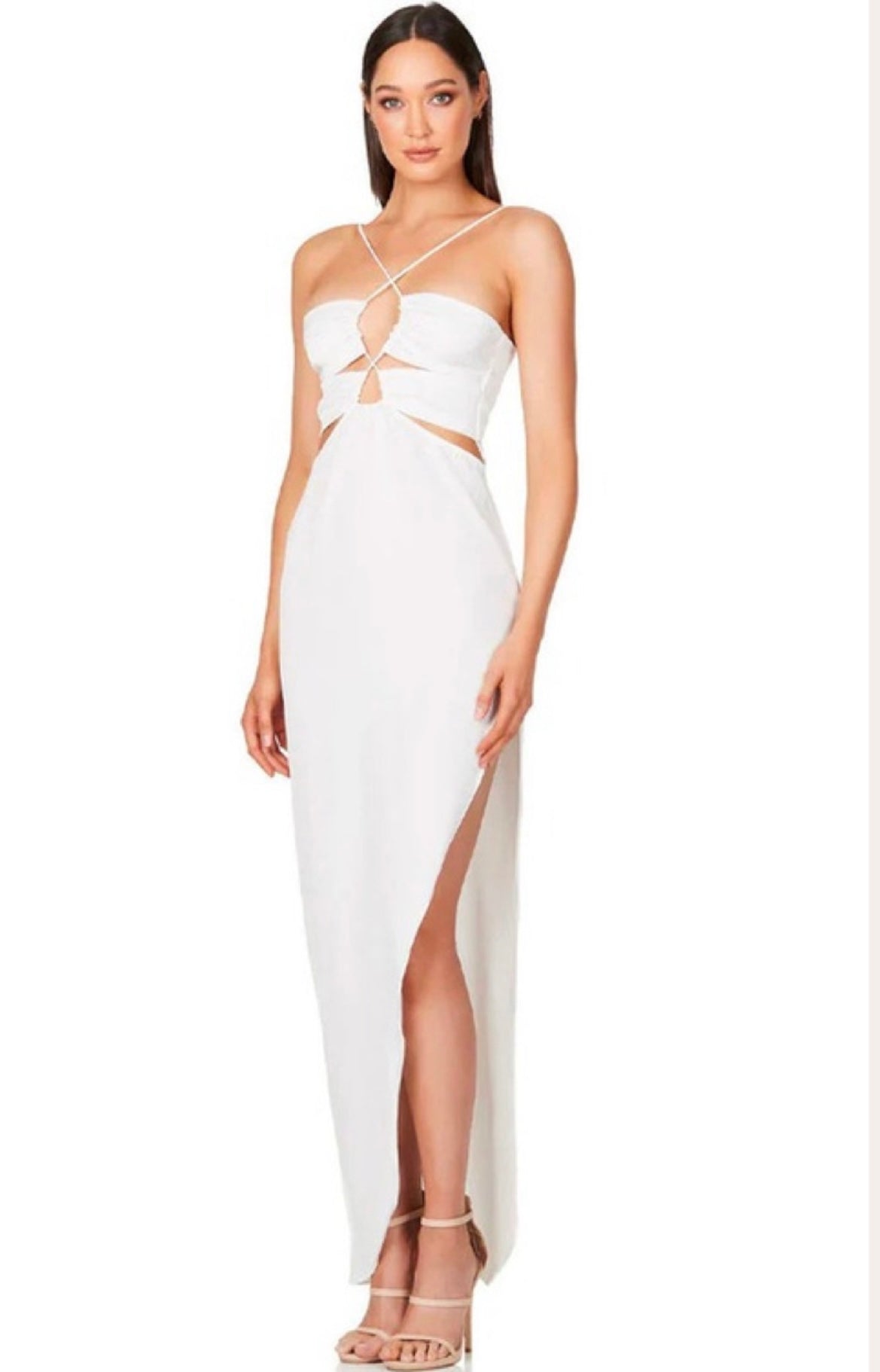 Clad White Long Dress