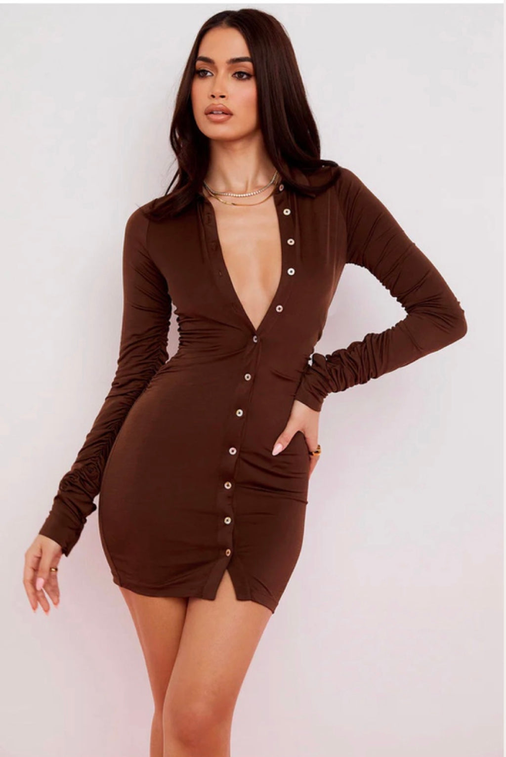 Zora Wine Short Dress