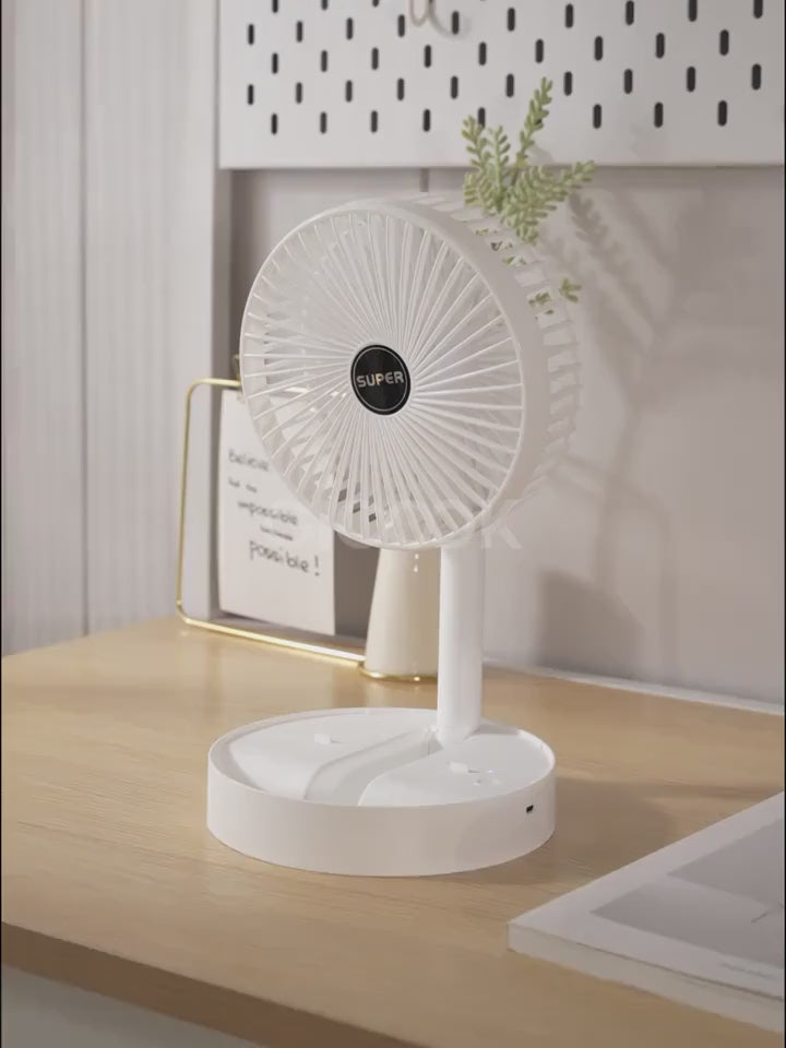 Table Fan High Speed – 2100 RPM Powerful rechargeable fan With 3 Speed Airflow | Noiseless portable fan for home,office,Kitchen| 1800 mAh charging battery fan for Desk
